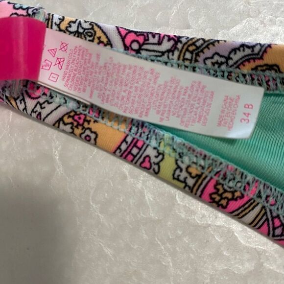 Victoria’s Secret pastel and neon jewell padded bikini top 34B. - Picture 11 of 11